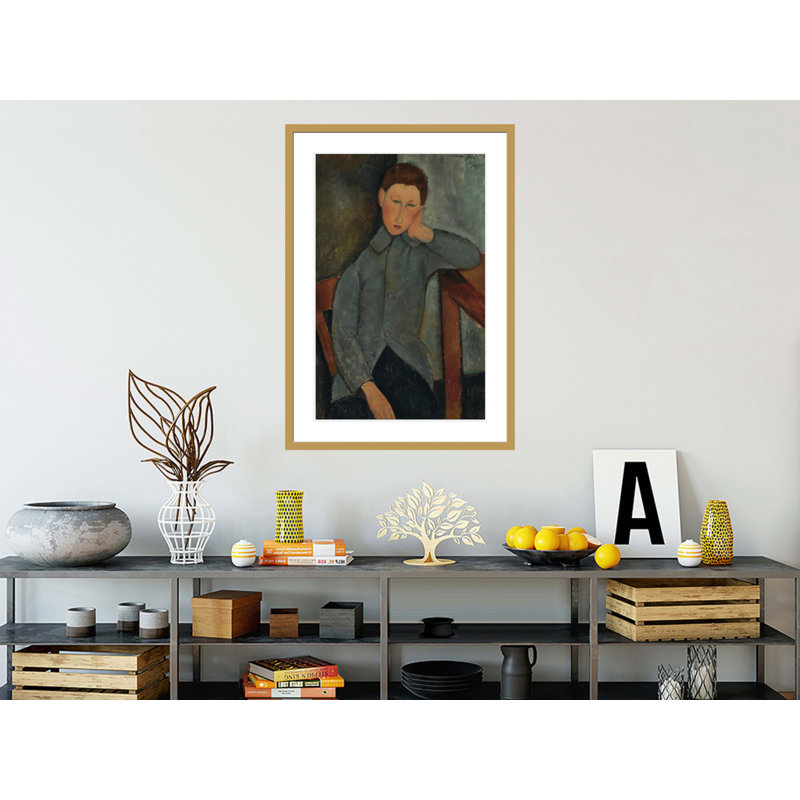 «The Boy» par Amedeo Modigliani - Estampe numérique encadrée, H 31,36 po x l 29,15 po