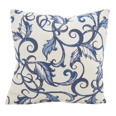 Coussin en coton Essence Bleu
