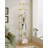Bookcase Bookshelf, Tempered Glass Arched Bookshelf for More Storage, Slim Shelving Unit for Bedroom, Bathroom, Home Office, Steel Frame, 6 Tier Gold-1816565256