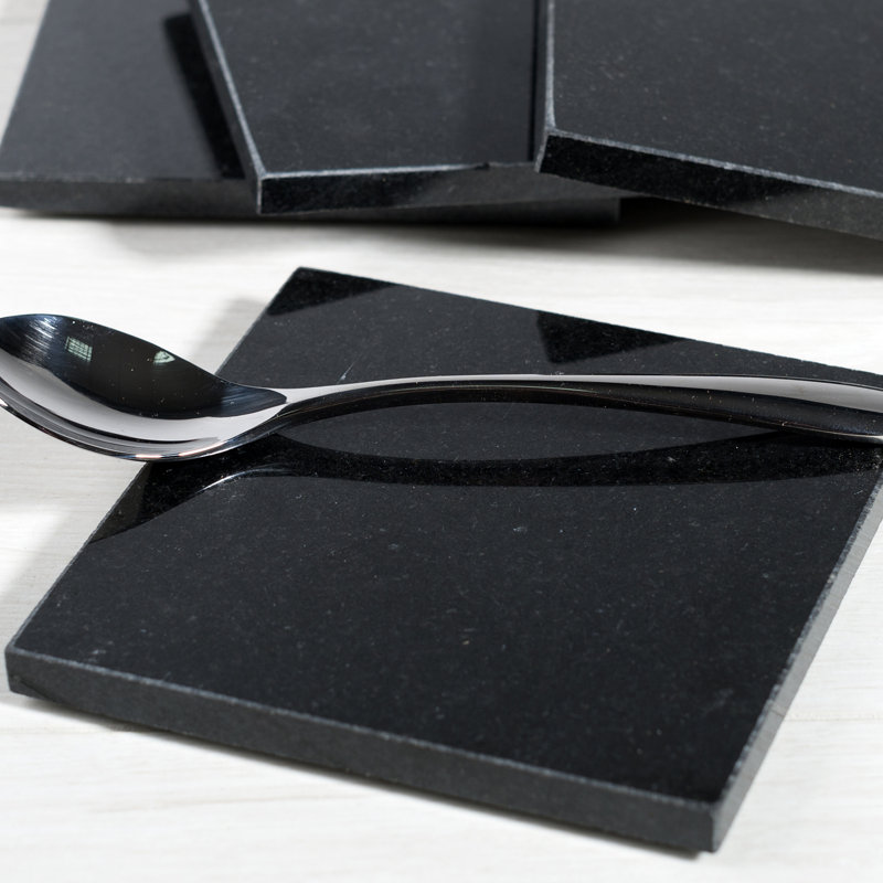 Naturals Stoneware Square 4 Piece Coaster Set