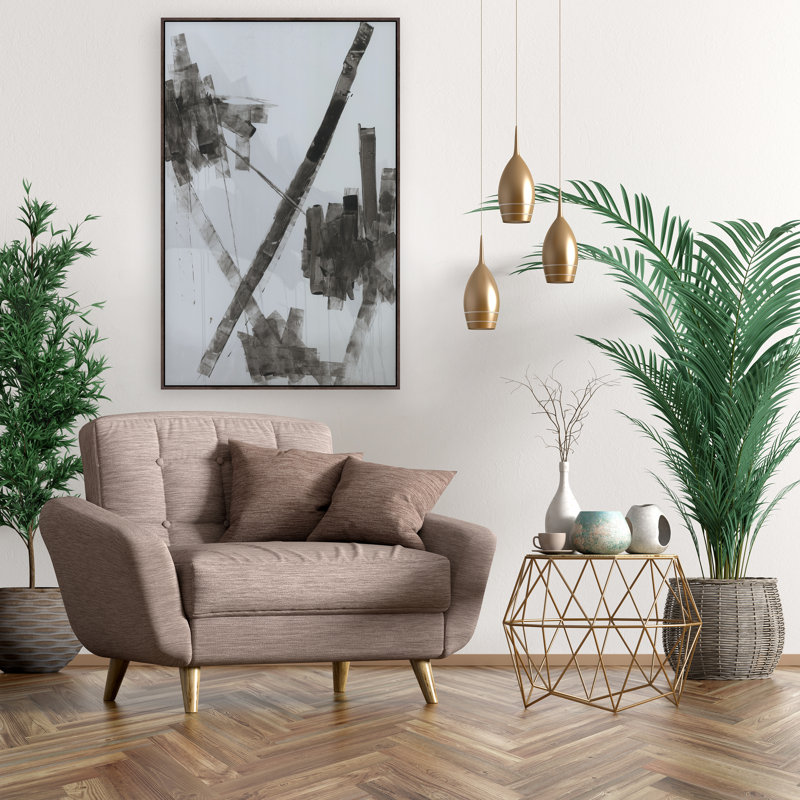 «Trivial Libération Series II» par Giselle Kelly - Peinture sur toile, H 75,5 po x l 48,5 po x P 1,5 po, Image au pinceau gel
