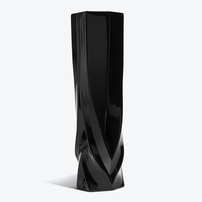 BRAID Porcelain Table Vase, Black