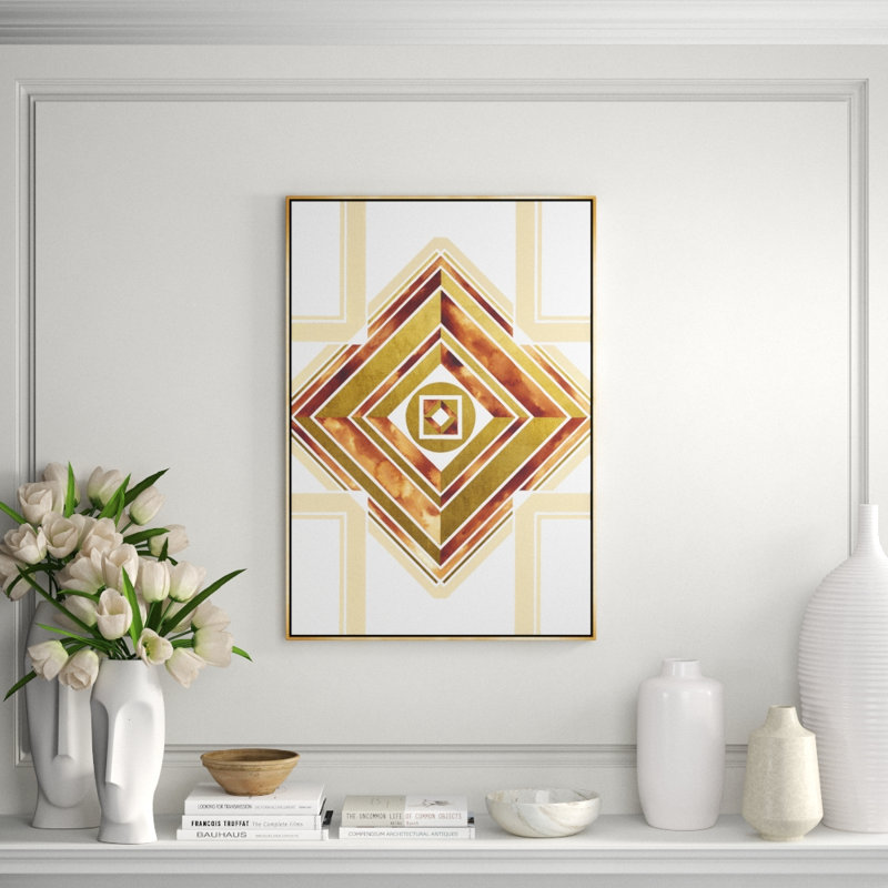 Elegant Shapes I Painting by Janice Sadler, 36.5" H x 25.5" W, Image Brush Gel