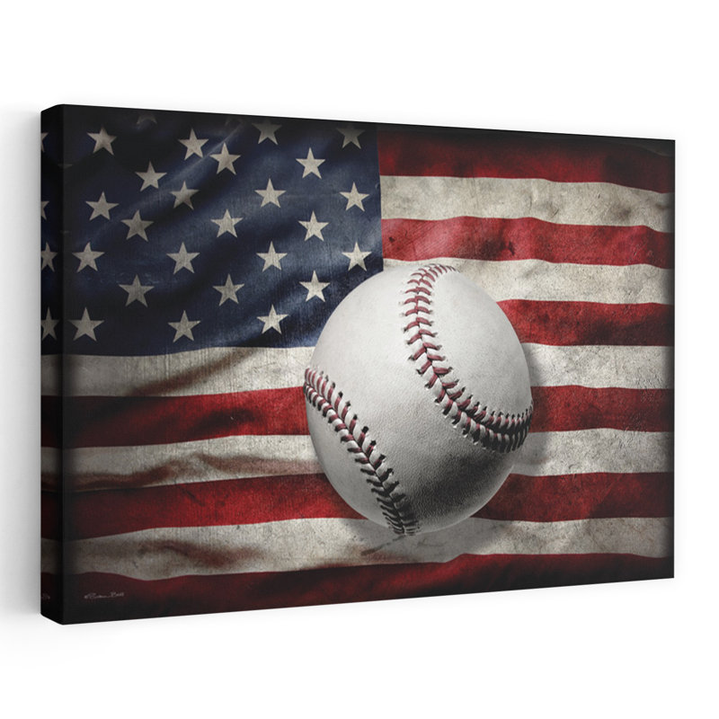 American Baseball I, art contemporain, H 24 po x l 36 po