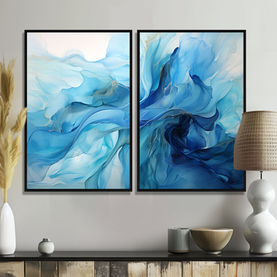 Oceanic Rhapsody II - Abstract Impressionism Wall Decor 2-Panels