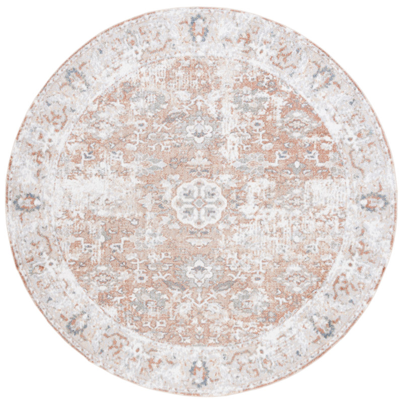 Stantonsburg Performance Machine Washable Oriental Rug, Round 6'7"