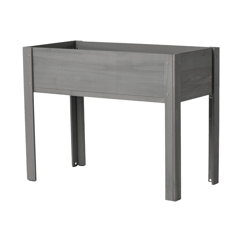 Raised Garden Bed With Legs, 30" H x 16" W x 31" D, Gray