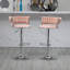 Andraya Swivel Upholstered Adjustable Height Bar Stool with Iron Frame-136914443