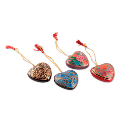 Ensemble d’ornements en forme de fêtes 4 pièces riyas floral dame