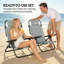 Ensemble de 2 chaises de camping avec dossier réglable, gris clair-607462765