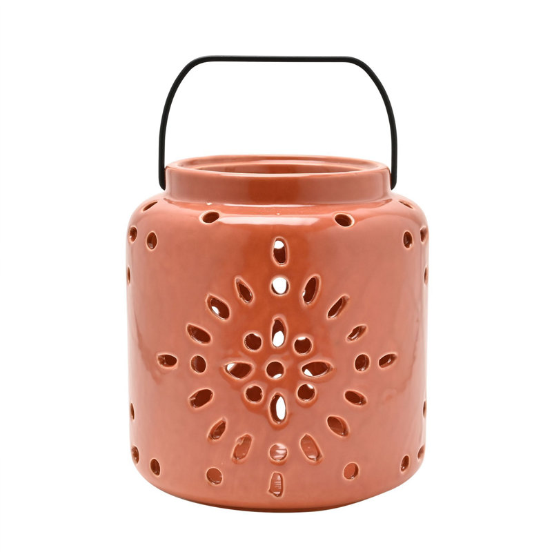 Arvizu 8.4cm No Power Source Required / Manual Outdoor Lantern, Orange