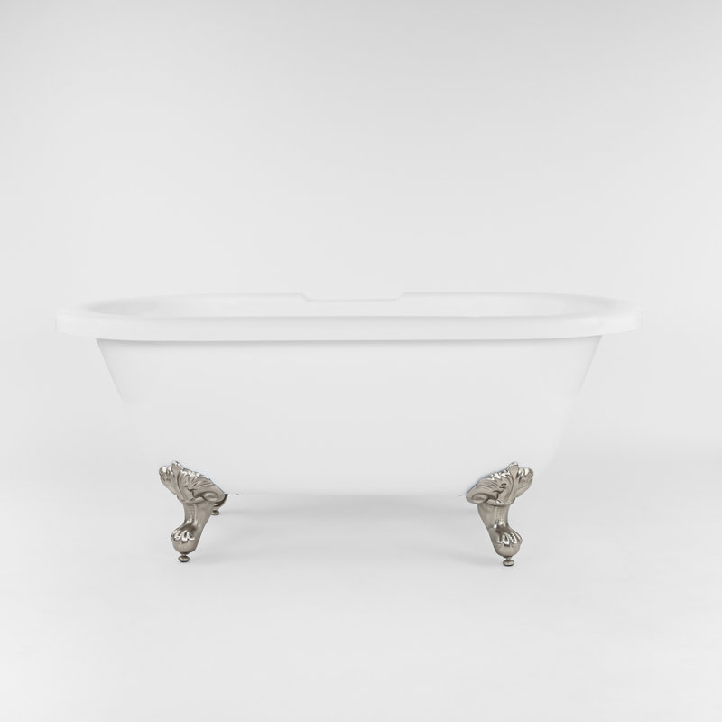 Baignoire de trempage à pattes 60" x 30" Windsor, Nickel brossé