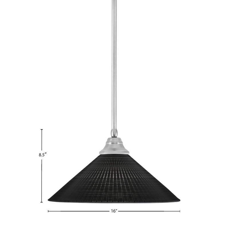 Luminaire suspendu à n'importe quelle tige, H 8,25 po x l 16 po x P 16 po, Noir, Bronze