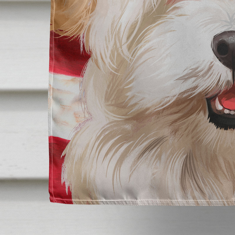 Polyester à 2 côtés 28 x 40 po drapeau maison, Épagneul des Alpes