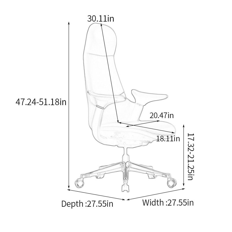 Task Chair with Headrest, Light Red