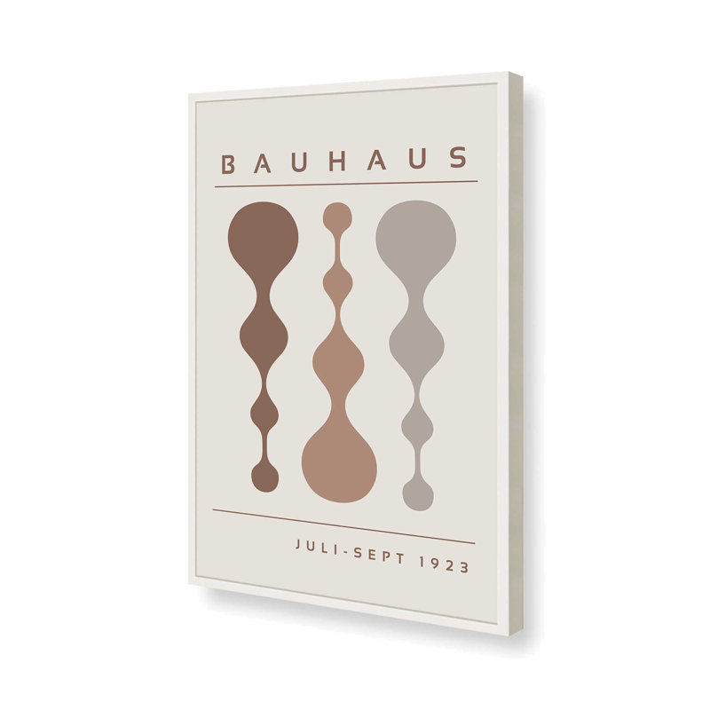 «Brown Retro Bauhaus», affiche I, Blanc opaque, H 15 po x l 12 po