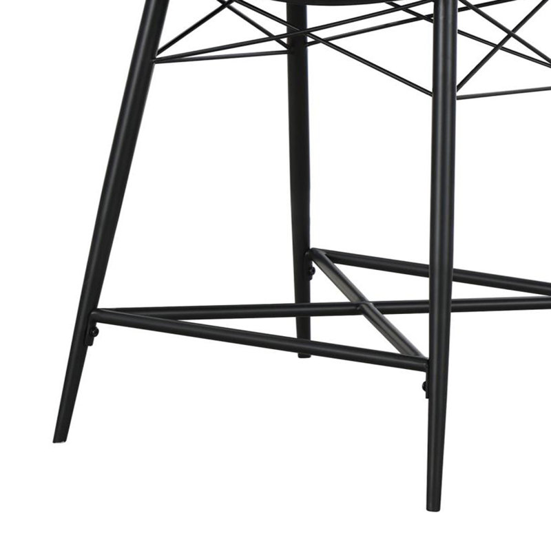 Upholstered Counter Stool, Brown, 34.75" Height