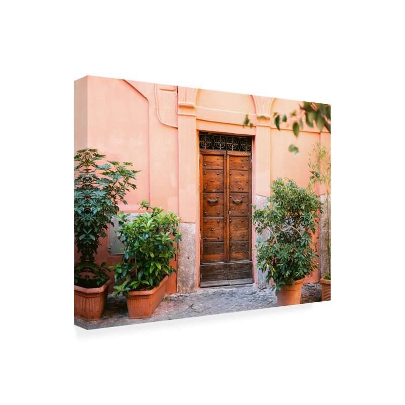 La porte du Trastevere sur toile, H 14 po x l 19 po x P 2 po