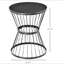 Table d'appoint de jardin en acier de 16 po Outsunny, table de bout de jardin avec sablier, table d'appoint pour l'extérieur et l'intérieur