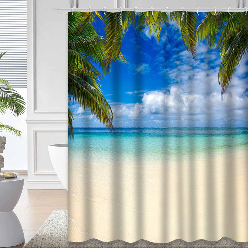 Rideau de douche Beach Paradise, L 72 po x l 78 po