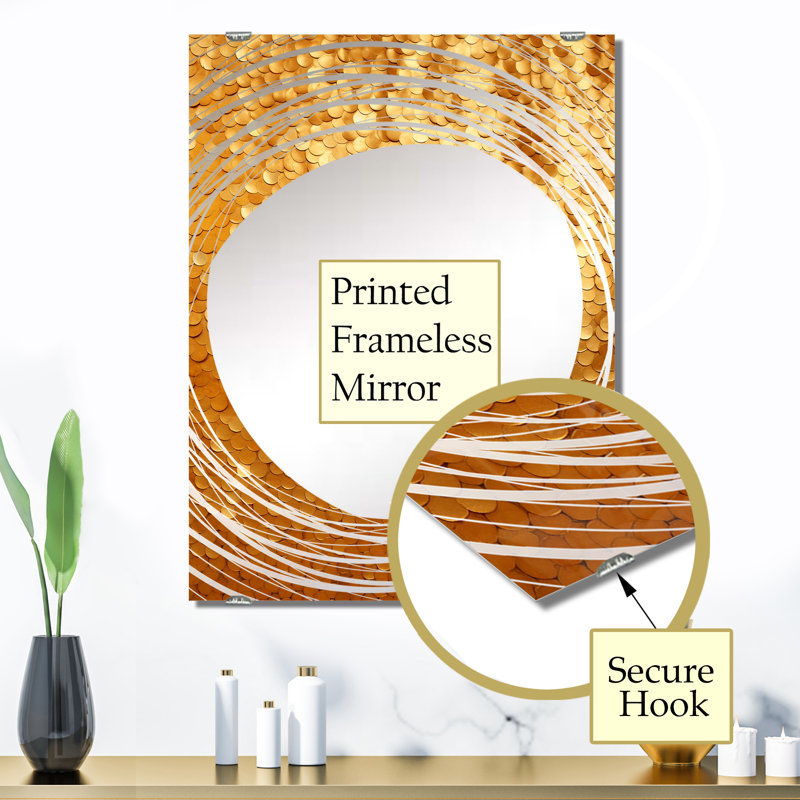 Coleene - Miroir mural décoratif à carreaux abstraits MIR133013, 32 po x 24 po
