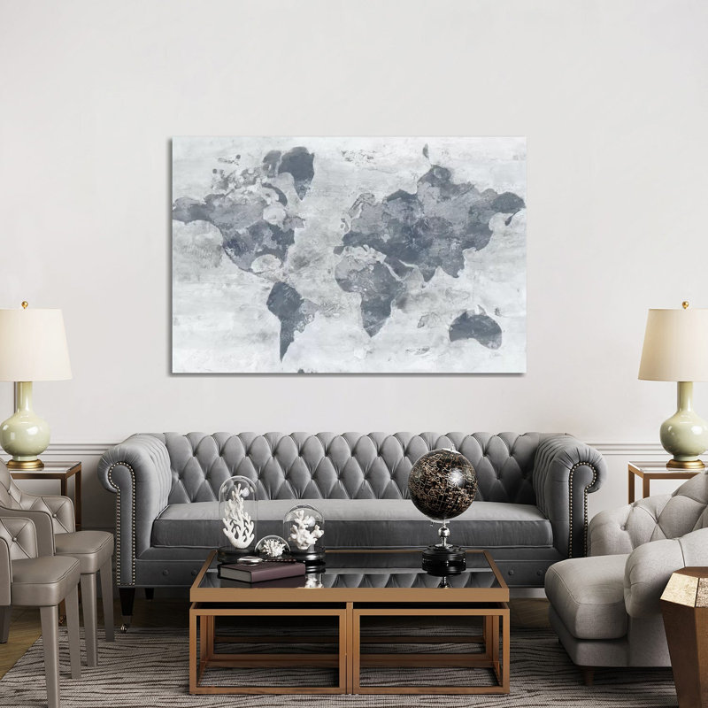 Golden World Neutral by Albena Hristova - Wrapped Canvas Painting, 152.5 cm H x 101.5 cm W