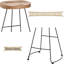 Tabouret de bar en bois massif Seleukos-2041900876