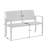 Frostburg Patio Sense Wicker Garden bench, Steel Frame ,Attractive Woven Design, Easy Assembly - Mocha