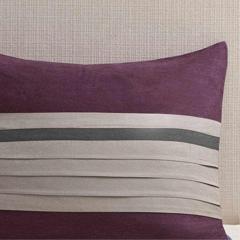 Ensemble d'édredon 7 pièces, Grand édredon et 6 pièces supplémentaires, Patchwork mauve