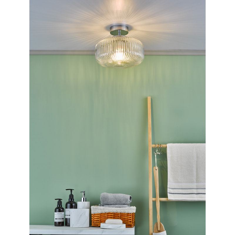 Prabhas Glass Semi Flush Mount