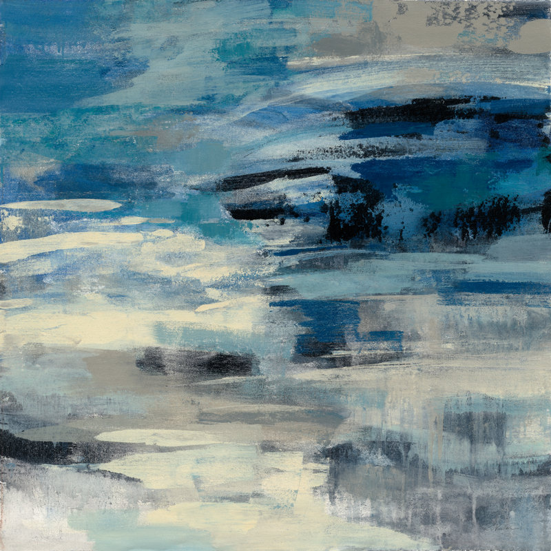 Indigo Wave Crop by Silvia Vassileva - Wrapped Canvas Art Prints, 46cm H x 30cm W x 3.8cm D