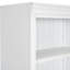Bibliothèque de 83,4 po de hauteur en bois massif blanc avec éclairage à DEL, tablettes réglables et fonction de déversement pour bibliothèque de bureau moderne à 5 niveaux, bureau de rangement stable