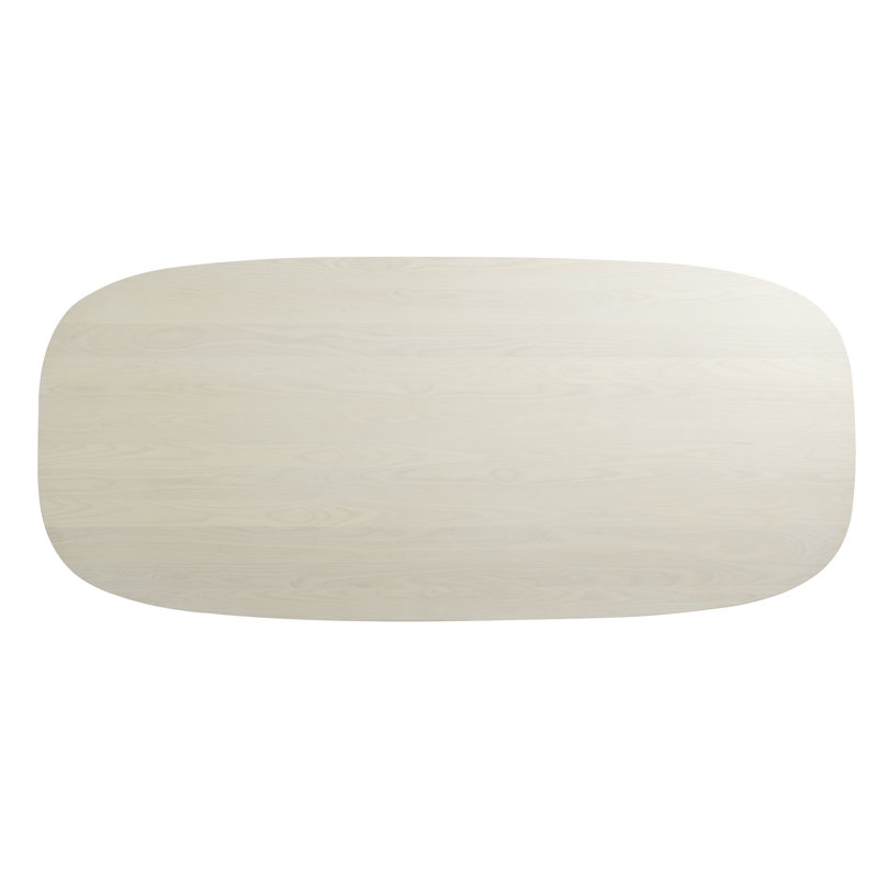 Good Times Oval Solid Wood Dining Table, Whitewashed Ash, 45" W x 100" L
