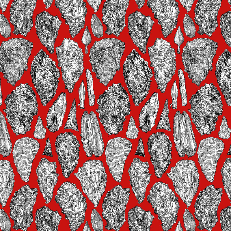 Native Tools, Vinyl, Black and White on Red