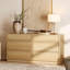 Commode moderne à 6 tiroirs en bois, commode de rangement sans poignée avec base de plancher solide, armoire de rangement minimaliste pour le salon de la chambre à coucher-1727013656