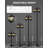 Solar Lamp Post Light, Outdoor Dusk-To-Dawn Light With 4 Solar Panels