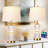 Irin 26" Bedside USB Table Lamp Set with Night Light and Bulbs-Gold