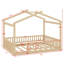 Structure de lit en bois avec clôture-709526562