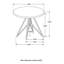 Table de bout ronde en ciment et bronze industriel Hadi