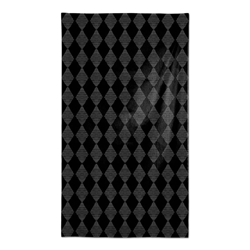 Nappe rectangulaire en polyester argyle, Noir