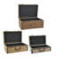 S / 3 Coffre en bois L: 20 x 14 x 10 po M: 18 x 11,5 x 8,5 po S: 15,5 x 9,5 x 6,5 po