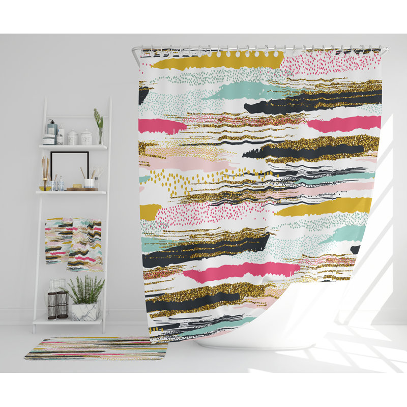 Nazlican Polyester Shower Curtain Set