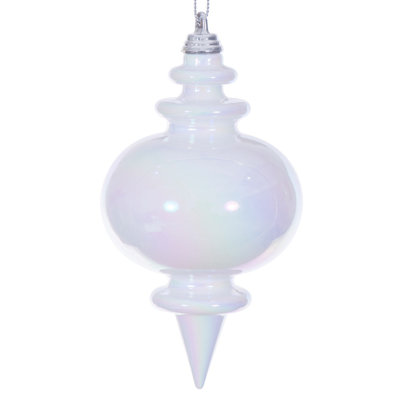 5" Iridescent Finial. Includes 3 ornaments per bag.