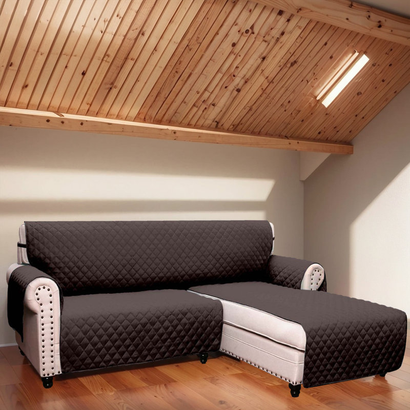 Housse de canapé réversible en forme de L - Housse de canapé modulaire Protection and Elegance, H 121 po x l 144 po