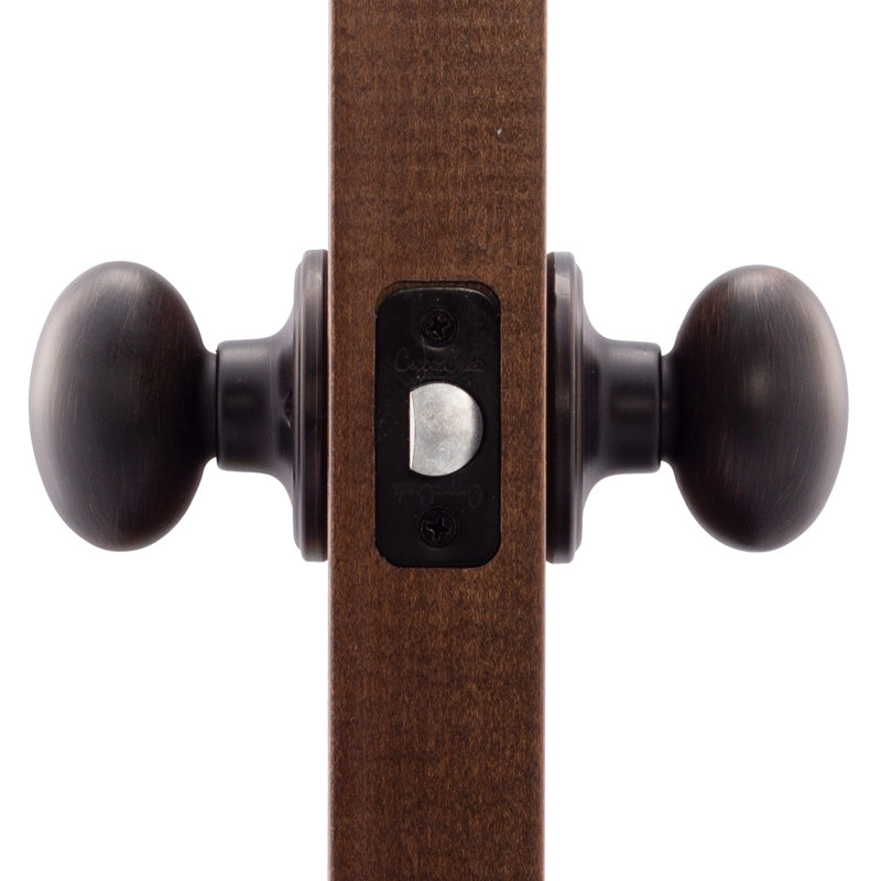 Bouton de porte de passage Egg, Bronze toscan