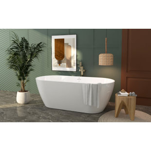 Baignoire de trempage autoportante en acrylique Bali 67 po. X 30 po. Bali Elite