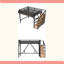 Lit mezzanine avec escalier de rangement, tablettes et garde-robe intégrée-790080430-790080427