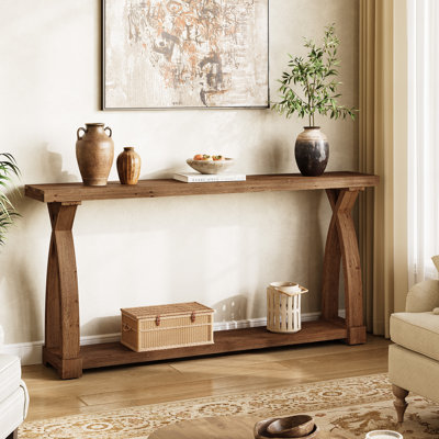 63” Solid Wood Console Table