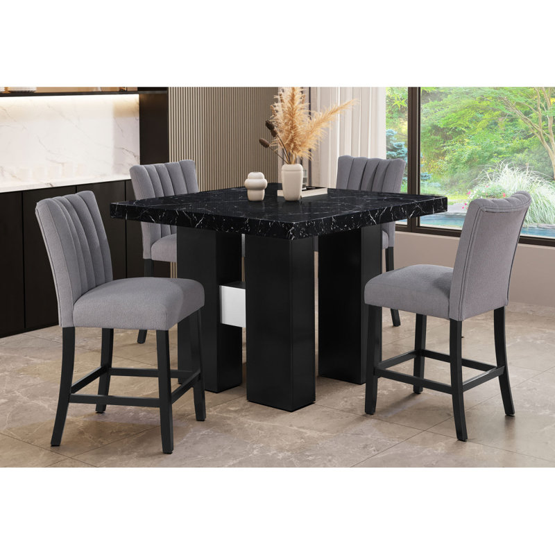Table de bar noire MIKHA