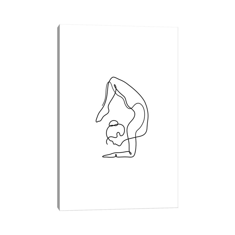 Yoga Scorpion by Dane Khy - Wrapped Canvas Print, 30.48cm H x 20.32cm W x 1.905cm D